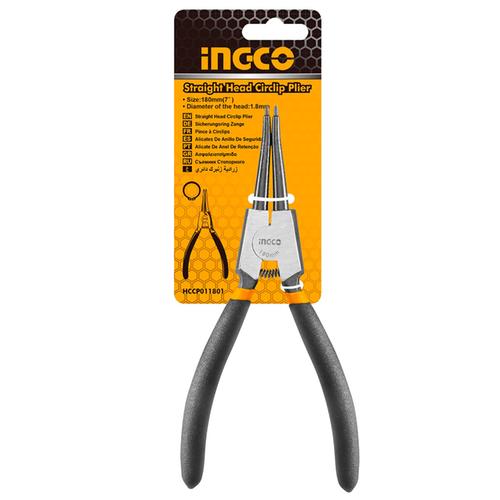 Ασφαλειοτσίμπιδο 180mm Ίσιο (Πατάς ανοίγει) INGCO HCCP011801