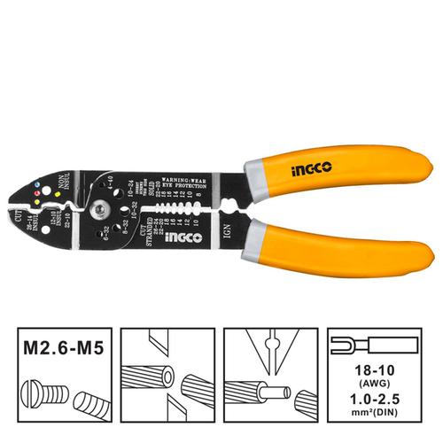 Πένσα Ακροδεκτών - Απογυμνωτής Καλωδίων INGCO HWSP851