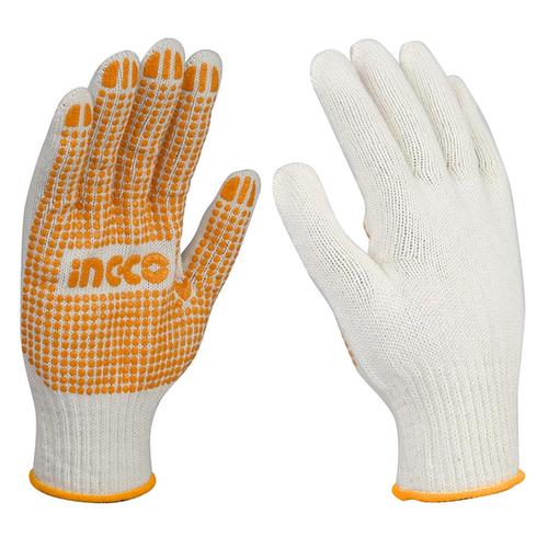 Γάντια βαμβακερά με Κόκκους XL σε Blister ανά ζευγ. INGCO HGVK 05