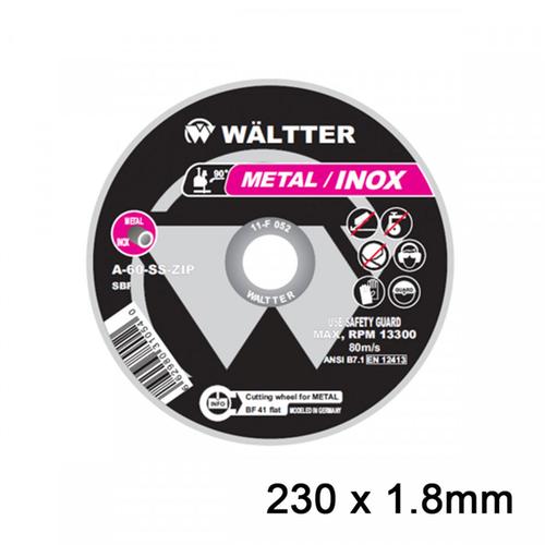 Δίσκος Κοπής Σιδήρου 230 x 1.9mm x 22.2mm INOX WÄLTTER 2301922