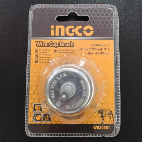 Συρματόβουρτσα με Άξονα για Δράπανο 50mm INGCO WB30501