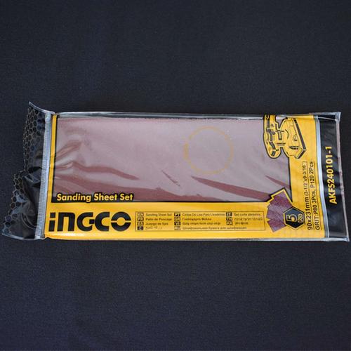 Φύλλα Λείανσης Τριβείου 90 x 231mm Σετ 5 τεμ. INGCO AKFS240101-1 