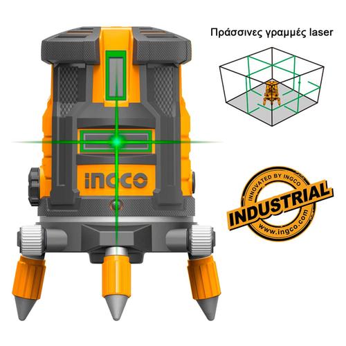 Αυτοαλφαδιαζόμενο Laser με 5 Πράσινες Δέσμες INGCO HLL305205 