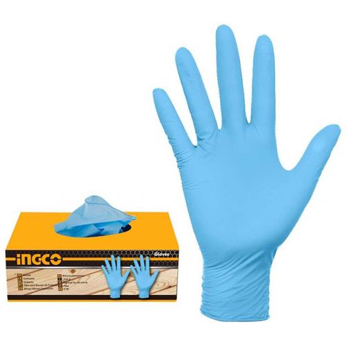 Γάντια Μιας Χρήσης Νιτριλίου Μπλε INGCO HGNG02-L