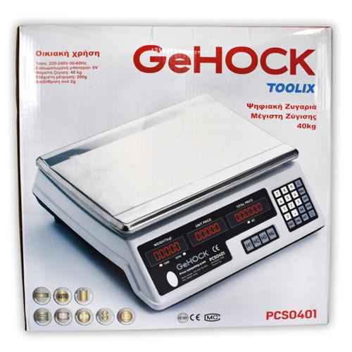 Ψηφιακή επιτραπέζια ζυγαριά 40kg White GeHOCK 60-PCS0401