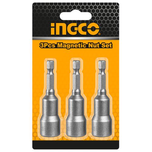 Καρυδάκια 1/4" Μαγνητικά 13mm 3 τεμ. INGCO AMN1331 