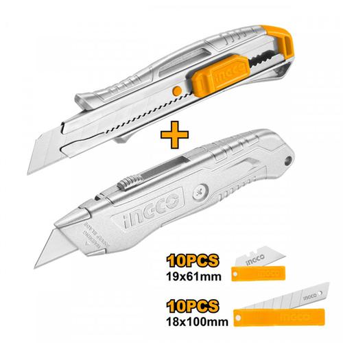 Κόφτες Μοκέτας Σετ 2 τεμ + (10+10 λάμες) INGCO HUK180225