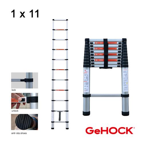 Τηλεσκοπική Σκάλα Αλουμινίου 11 Σκαλιών GeHOCK 9350320