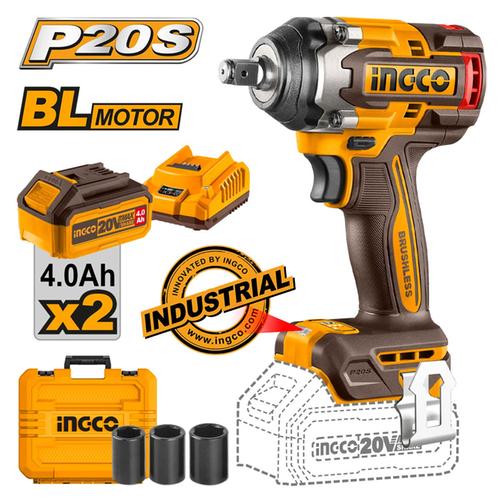 Κρουστικό Μπουλονόκλειδο Μπαταρίας 20V Li-Ion 500-650 Nm 1/2” INGCO CIWLI2050