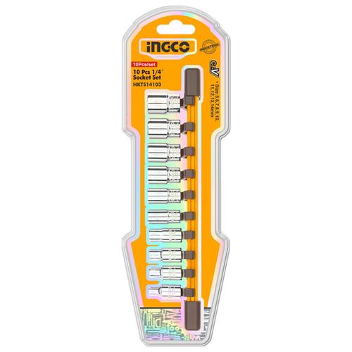 Καρυδάκια 5-14mm 1/4" σετ 10 τμχ INGCO HKTS14103