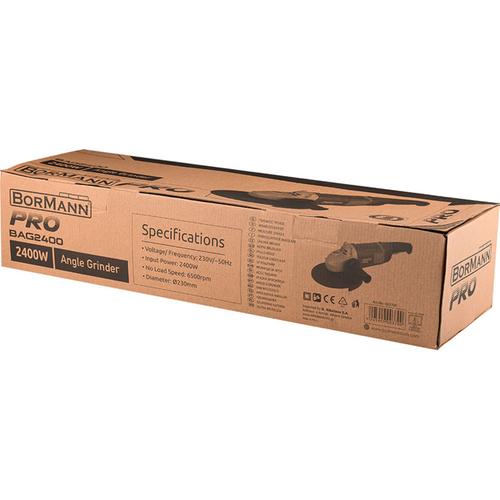 Γωνιακός Τροχός 2400W, Φ230mm BORMANN PRO BAG2400