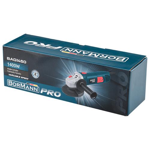 Γωνιακός Τροχός Ρυθμιζόμενος 1400W,Φ125mm BORMANN PRO BAG1450