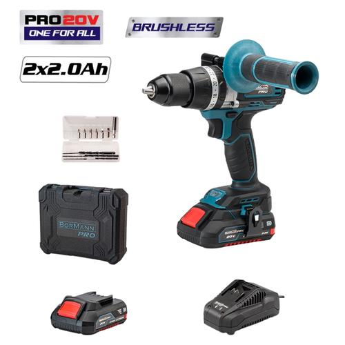 Δραπανοκατσάβιδο Κρουστικό BRUSHLESS 20V 2X2Ah BORMANN PRO BBP5140 / έως και 6 άτοκες δόσεις