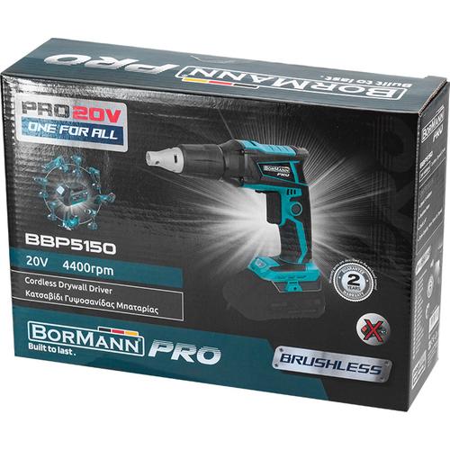 Κατσαβίδι Γυψοσανίδας μπαταρίας 20V BRUSHLESS (SOLO) BORMANN PRO BBP5150