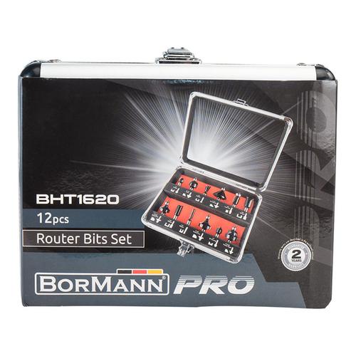 Σετ Φρέζες για Ρούτερ 8mm, 12τμχ BORMANN PRO BHT1620