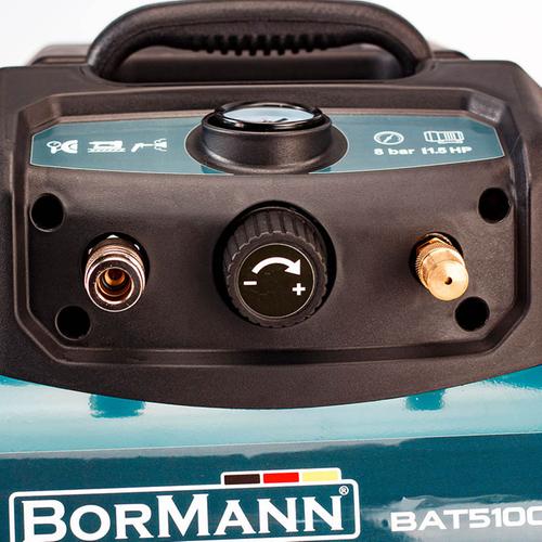 Αεροσυμπιεστής OIL-LESS 1.5Hp/6Lt BORMANN PRO BAT5100