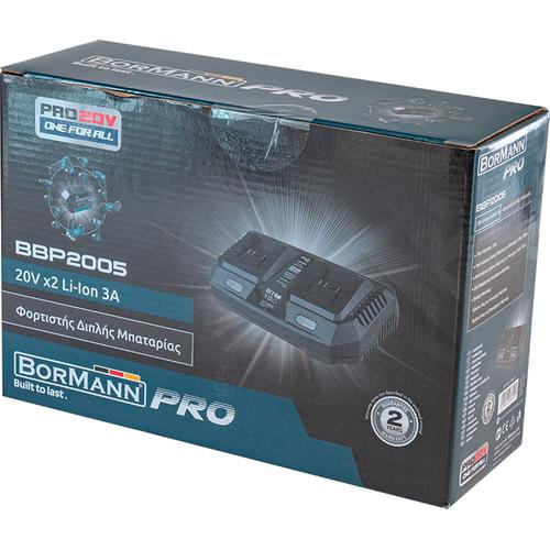 Φορτιστής Διπλής Μπαταρίας 20V Bormann Pro BBP2005