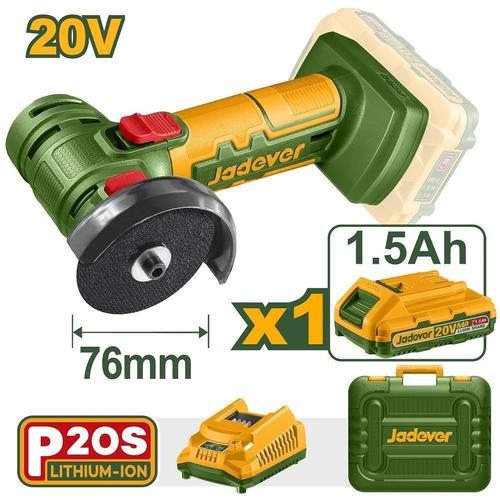 Τροχός μπαταρίας 76mm 20V 1x1,5Ah +Φορτιστής JADEVER JDLAP571 400348