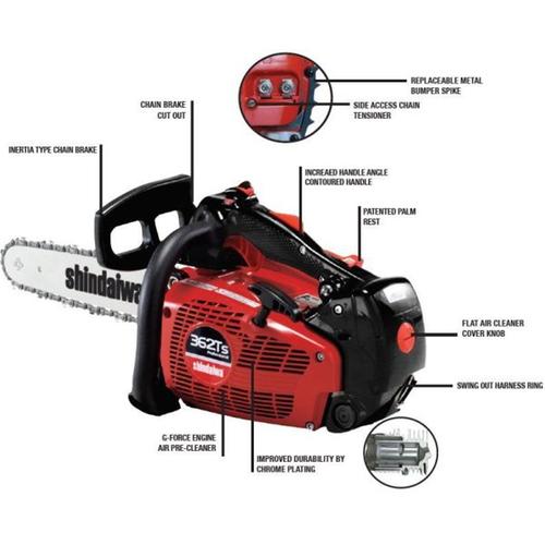 Aλυσοπρίονο βενζίνης 35.8cc 2,04HP 30cm SHINDAIWA 362TS / έως και 12 άτοκες δόσεις