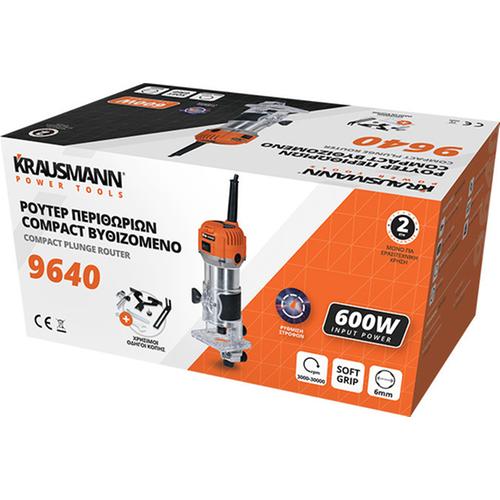 Ρουτερ Περιθωρίων Compact Βυθιζόμενο 600W KRAUSMANN (9640)