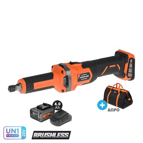 Λειαντήρας ευθύς 20V Brushless 1x4Ah + Φορτιστής + Τσάντα KRAUSMANN U89020-14SB