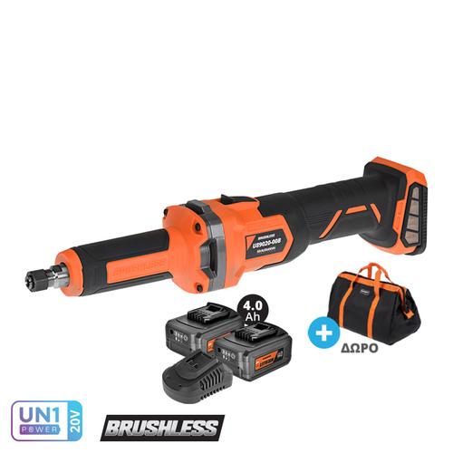 Λειαντήρας ευθύς 20V Brushless 2x4Ah + Φορτιστής + Τσάντα KRAUSMANN U89020-24SB