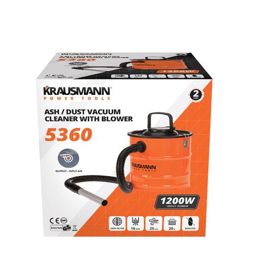 Σκούπα στάχτης / σκόνης με φυσητήρα 1200W 20L HEPA KRAUSMANN 5360