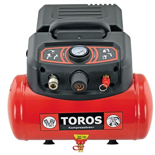 Φορητός Αεροσυμπιεστής Μονομπλοκ Oil Free 1,5Hp 6lt TOROS 602036