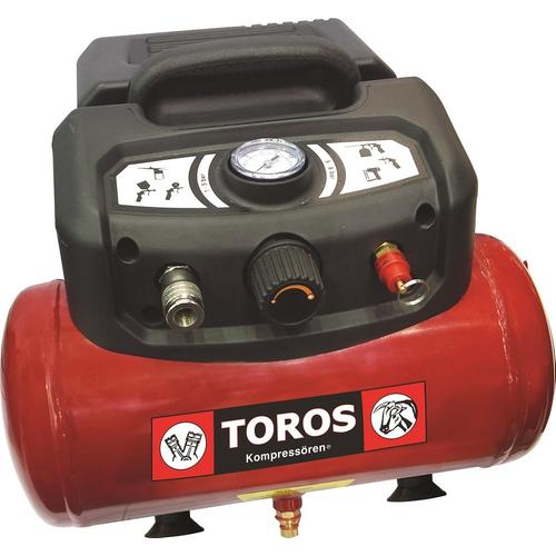 Φορητός Αεροσυμπιεστής Μονομπλοκ Oil Free 1,5Hp 6lt TOROS 602036