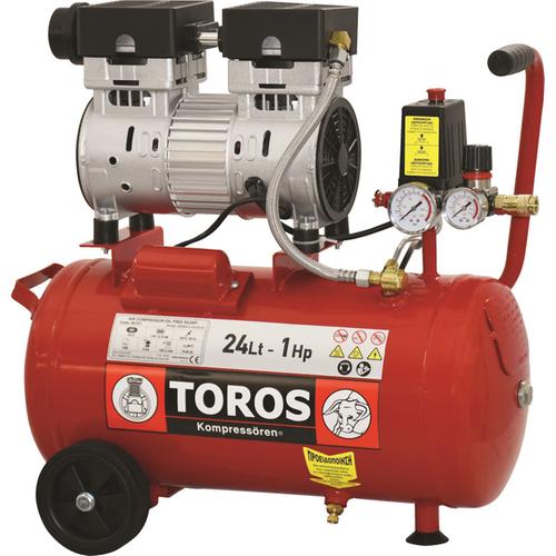 Αεροσυμπιεστής Μονομπλοκ Oil Free Silent 1,0Hp 24lt TOROS 40151